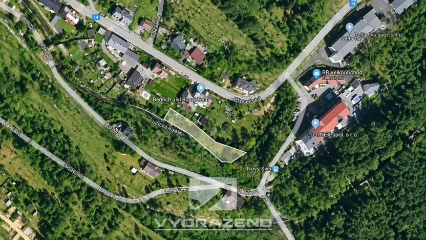 Prodej zahrady, Jablonec nad Nisou - Proseč nad Nisou, 912 m2