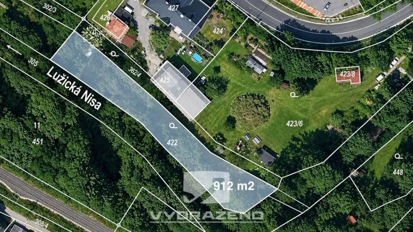 Prodej louky, Jablonec nad Nisou - Proseč nad Nisou, 912 m2