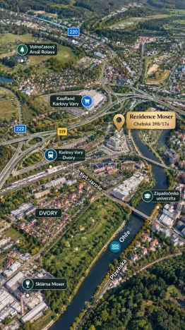 Prodej bytu 2+kk, Karlovy Vary - Dvory, Chebská, 50 m2