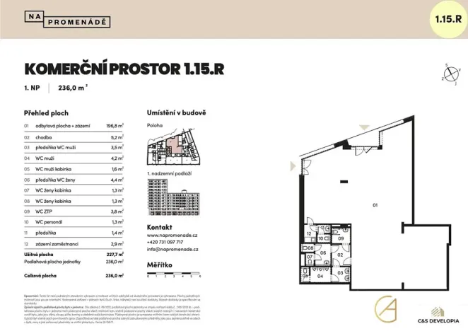Prodej obchodního prostoru, Brno, 766 m2