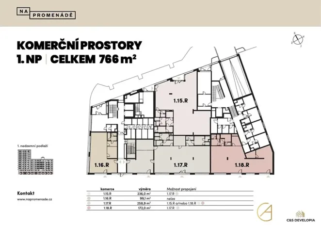 Prodej obchodního prostoru, Brno, 172 m2