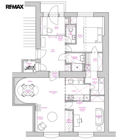 Pronájem bytu 3+1, Praha - Bubeneč, Národní obrany, 91 m2