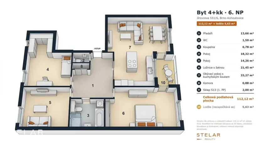 Prodej bytu 4+kk, Brno - Kohoutovice, Jírovcova, 112 m2
