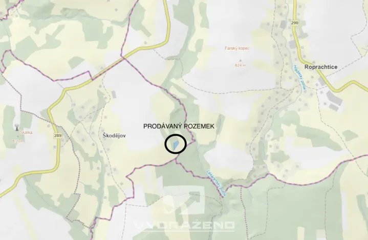 Prodej pole, Příkrý - Škodějov, 2448 m2