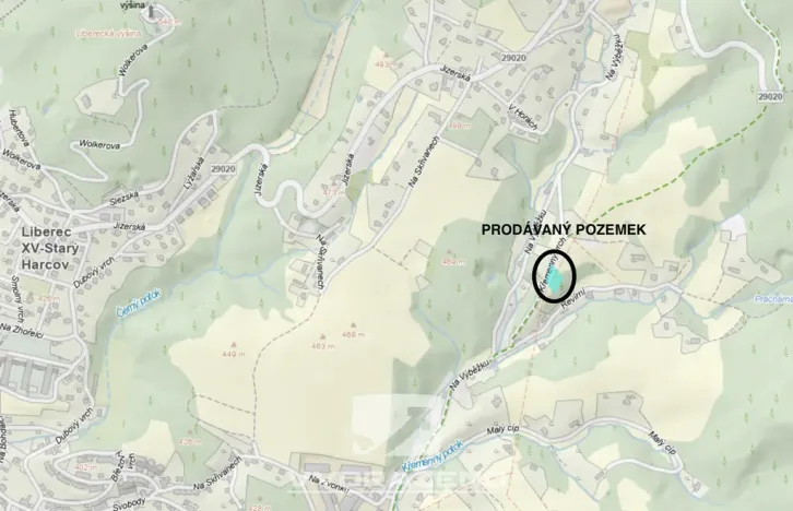 Prodej pole, Liberec, 1465 m2
