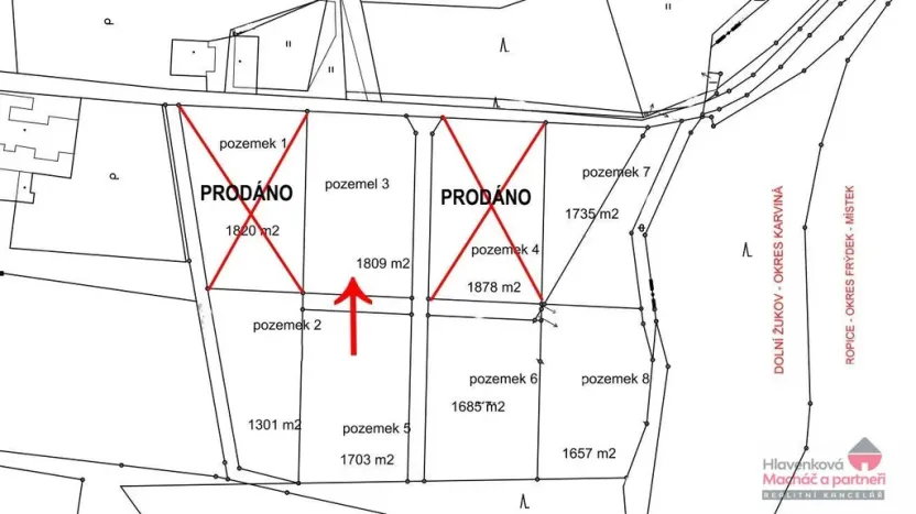 Prodej pozemku pro bydlení, Český Těšín - Dolní Žukov, Rakovec, 1809 m2