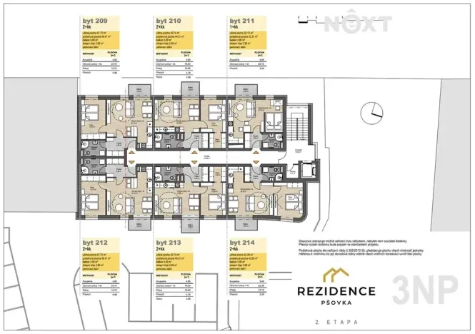 Prodej bytu 2+kk, Mělník, 45 m2