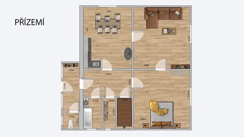 Prodej rodinného domu, Lužná, Prostřední, 135 m2