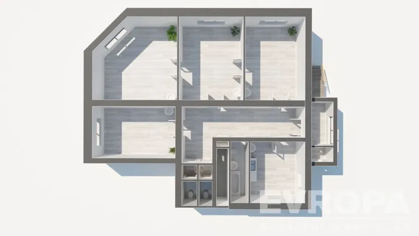 Pronájem kanceláře, Rokycany - Plzeňské Předměstí, Litohlavská, 150 m2