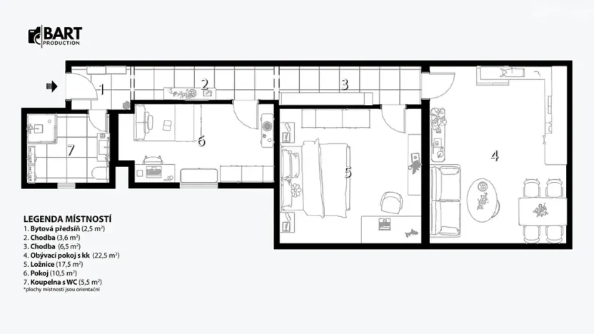 Prodej bytu 2+kk, Brno, Elgartova, 73 m2