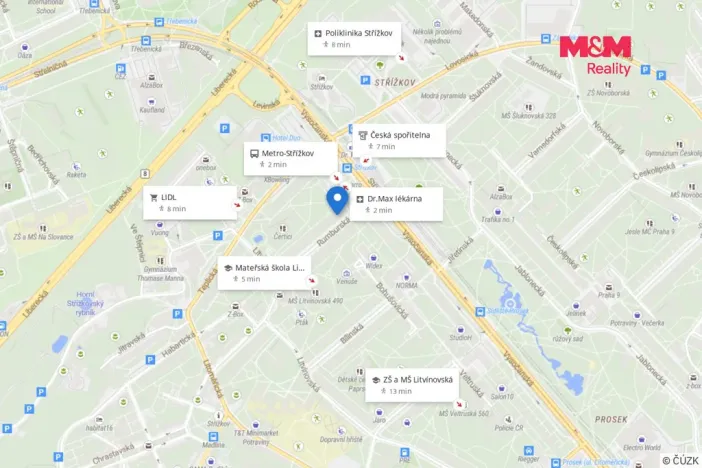 Prodej bytu 3+kk, Praha - Střížkov, Rumburská, 64 m2