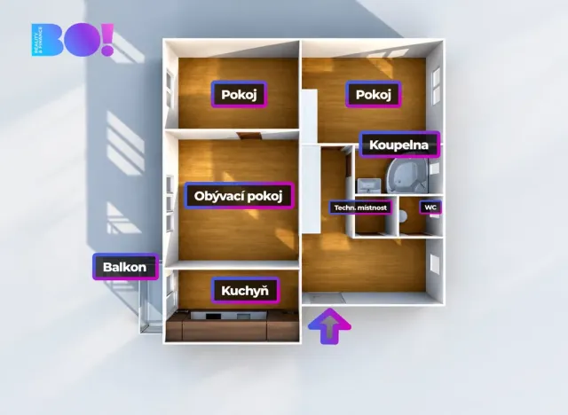 Prodej bytu 3+1, Hlučín, Jarní, 71 m2