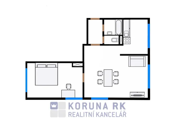 Prodej bytu 2+1, Malovice, 54 m2