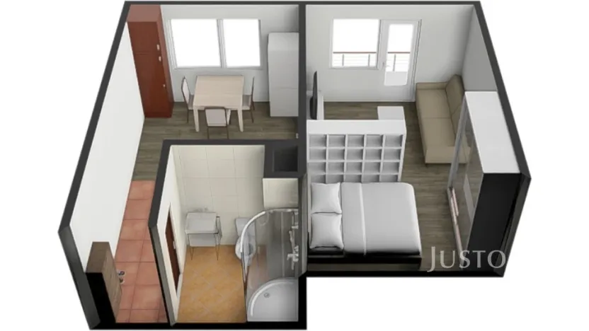 Pronájem bytu 1+1, Písek - Budějovické Předměstí, třída Přátelství, 38 m2