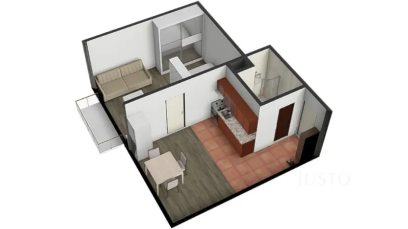 Pronájem bytu 1+1, Písek - Budějovické Předměstí, třída Přátelství, 38 m2