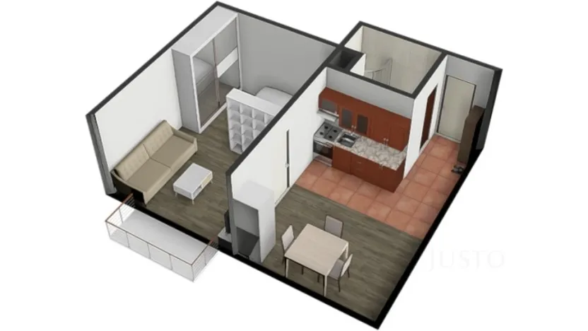 Pronájem bytu 1+1, Písek - Budějovické Předměstí, třída Přátelství, 38 m2