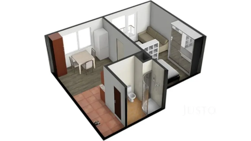 Pronájem bytu 1+1, Písek - Budějovické Předměstí, třída Přátelství, 38 m2