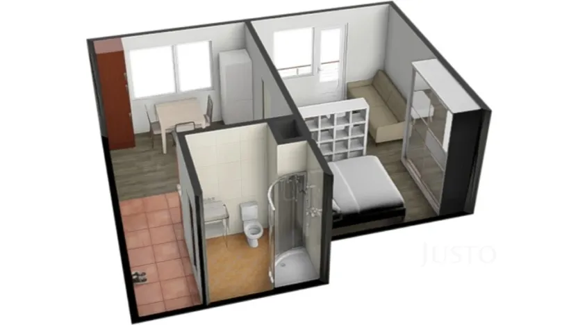 Pronájem bytu 1+1, Písek - Budějovické Předměstí, třída Přátelství, 38 m2