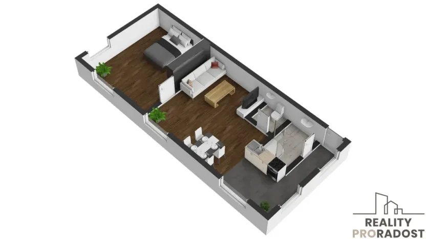 Pronájem bytu 2+kk, Vidnava, Fojtství, 58 m2