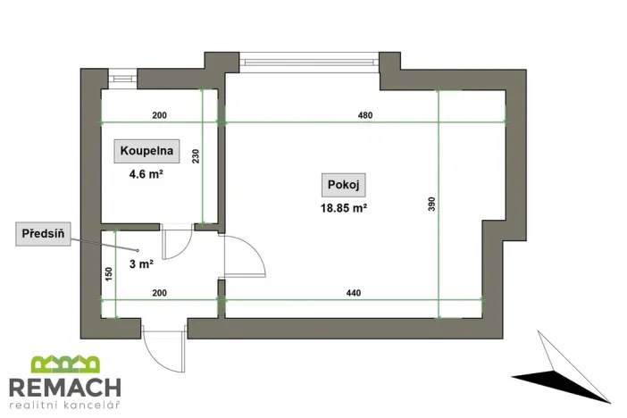 Pronájem bytu 1+kk, Uherské Hradiště, Na Stavidle, 27 m2