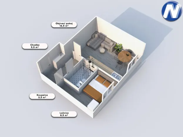 Prodej apartmánu, Nová Pec - Nové Chalupy, 34 m2