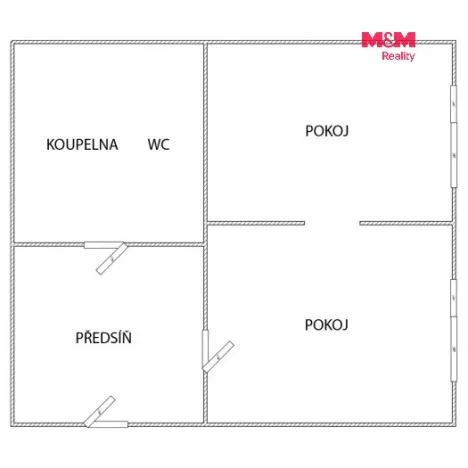 Pronájem bytu 2+kk, Neratovice, Jedová, 43 m2