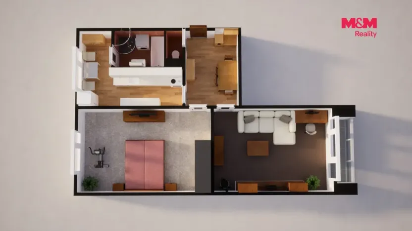 Prodej bytu 2+1, Ústí nad Labem - Neštěmice, Hluboká, 63 m2