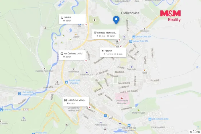 Prodej zahrady, Ústí nad Orlicí, 510 m2