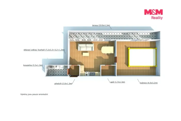 Pronájem bytu 2+kk, Plzeň, U Tržiště, 50 m2