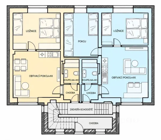 Pronájem bytu 2+kk, Kestřany, 40 m2
