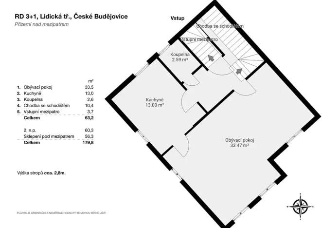 Prodej rodinného domu, České Budějovice, Lidická tř., 123 m2