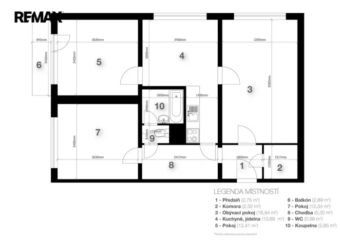 Prodej bytu 3+1, Praha - Michle, Bítovská, 73 m2