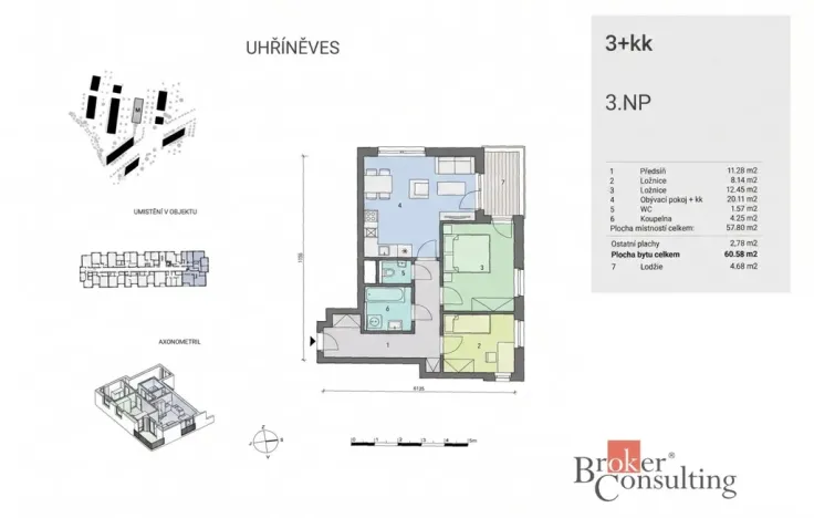 Prodej bytu 3+kk, Praha - Uhříněves, Karla Guta, 65 m2