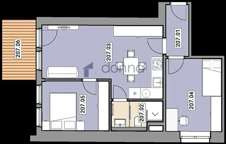 Pronájem bytu 3+kk, Praha, Elišky Přemyslovny, 53 m2