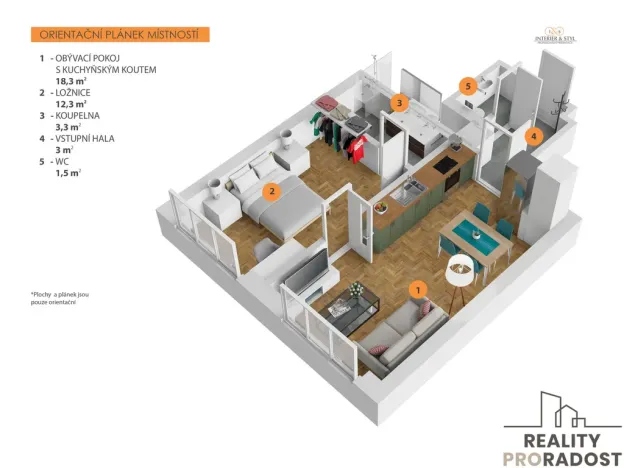 Prodej bytu 2+kk, Praha, Jičínská, 40 m2