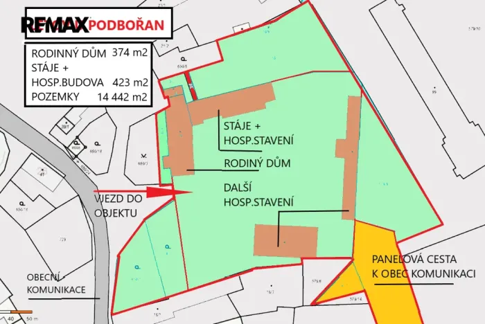 Prodej rodinného domu, Podbořany - Letov, 767 m2