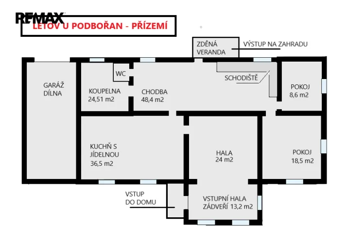 Prodej rodinného domu, Podbořany - Letov, 767 m2