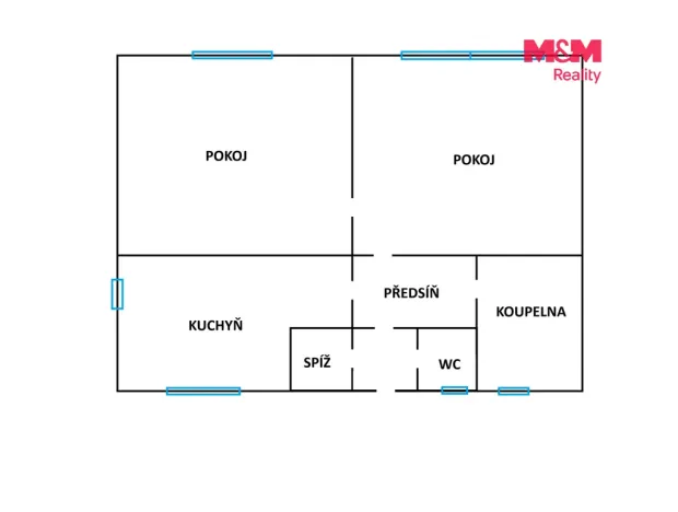 Prodej bytu 2+1, Ostrava, Údernická, 55 m2