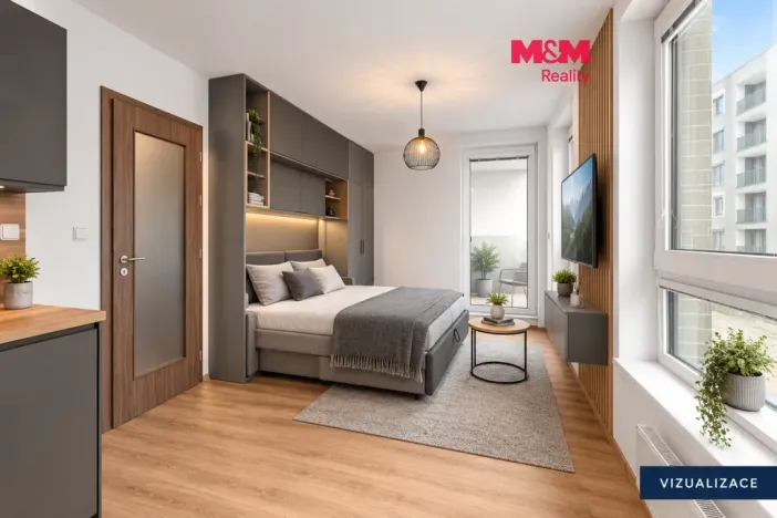Prodej bytu 1+kk, Praha - Ruzyně, Stočesova, 26 m2