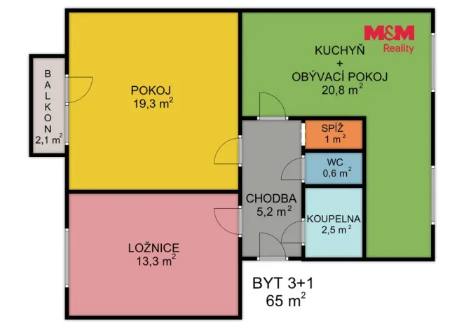 Prodej bytu 3+1, Moravská Třebová - Předměstí, Zahradnická, 65 m2