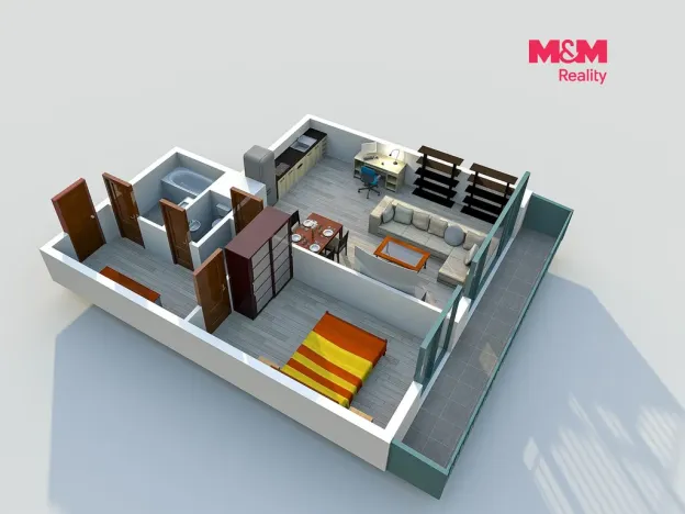 Prodej bytu 2+kk, Plzeň - Jižní Předměstí, Měděná, 61 m2