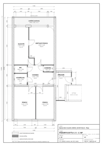 Prodej bytu 4+1, Praha - Řepy, Zrzavého, 83 m2