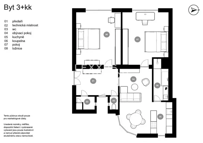 Prodej bytu 3+kk, Praha - Dejvice, Buzulucká, 96 m2