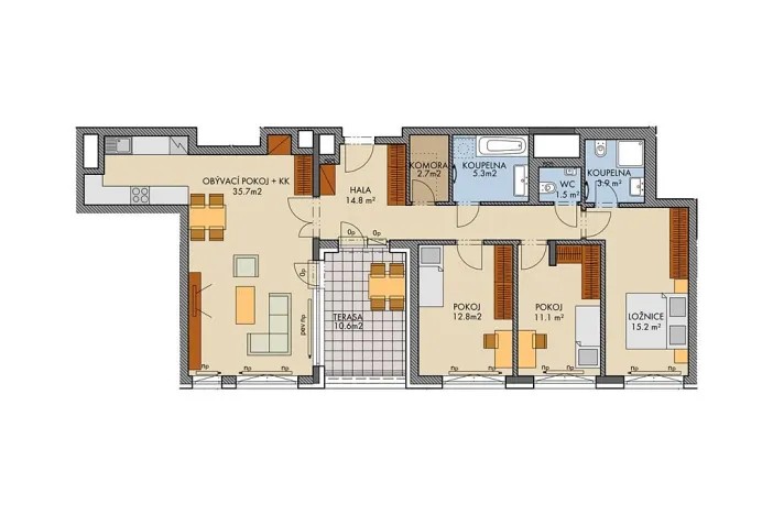 Prodej bytu 4+kk, Praha, Kardausova, 108 m2