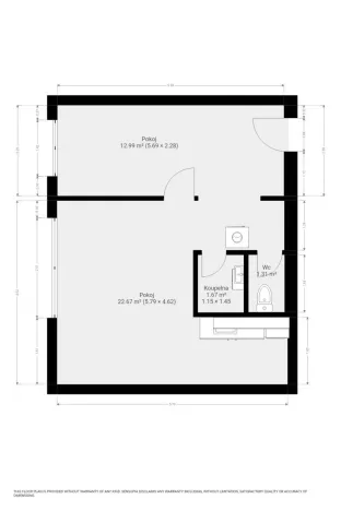 Pronájem bytu 2+kk, Brno - Židenice, Blatnická, 46 m2
