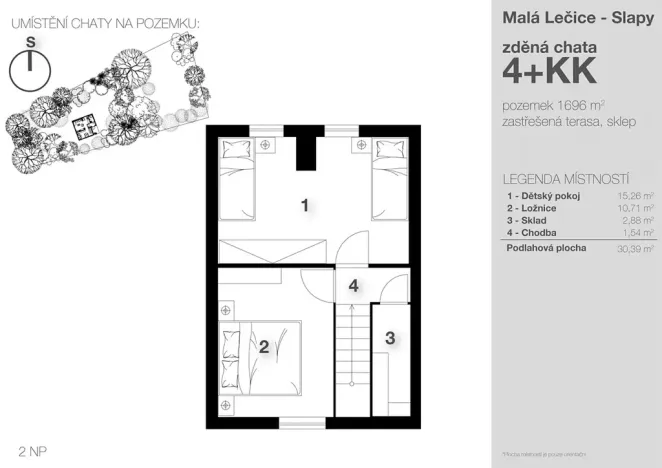 Prodej chaty, Bojanovice, 82 m2
