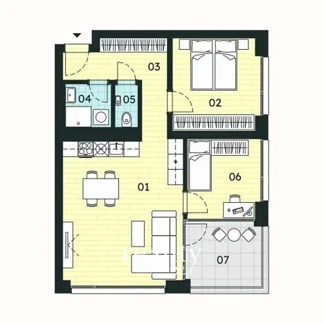 Prodej bytu 3+kk, Znojmo, 60 m2