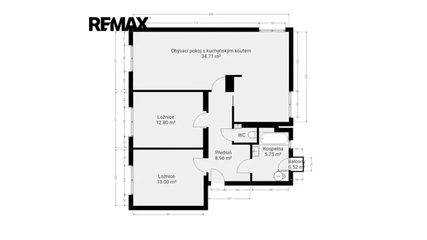 Prodej bytu 3+kk, Praha - Kobylisy, Horňátecká, 78 m2