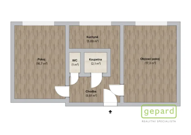 Prodej bytu 2+1, Habartov, Karla Čapka, 52 m2