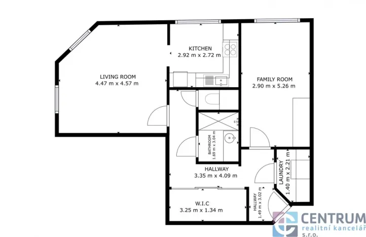 Pronájem bytu 2+1, Jablonec nad Nisou - Proseč nad Nisou, Široká, 62 m2